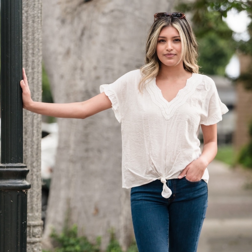 White Linen Blouse